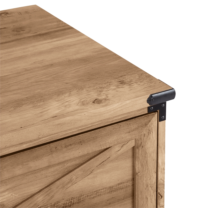 Pemberly Row Contemporary Wood Lateral Filing Cabinet in Oak Finish