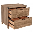 Pemberly Row Contemporary Wood Lateral Filing Cabinet in Oak Finish