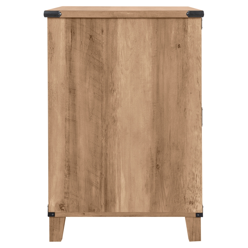 Pemberly Row Contemporary Wood Lateral Filing Cabinet in Oak Finish