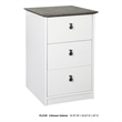 Pemberly Row Contemporary Gray Oak/White 3-Drawer Filing Cabinet