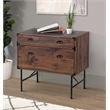 Pemberly Row 1 Drawer Wood Lateral File Cabinet with Tray in Walnut