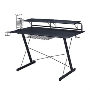 Pemberly Row Carbon Laminated with Durable Steel Frame Gaming Desk