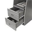 Pemberly Row Engineered Wood 2-Drawers Computer Desk with Keyboard Tray in Gray