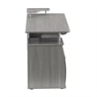 Pemberly Row Engineered Wood 2-Drawers Computer Desk with Keyboard Tray in Gray