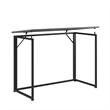 Pemberly Row Modern Wood & Steel Metal Folding Desk in Gray/Black
