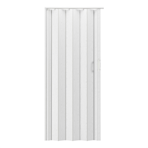 Pemberly Row 32&quot W PVC Foldable Accordion Doors or Privacy Room Divider - White