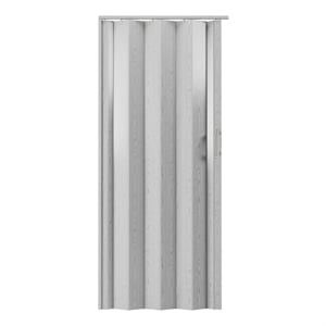 Pemberly Row 32&quot W PVC Foldable Accordion Doors or Privacy Room Divider - Grey
