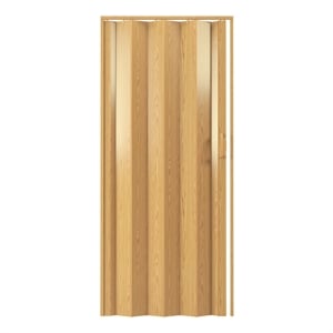 Pemberly Row 48&quot W PVC Foldable Accordion Doors or Privacy Room Divider - Gold