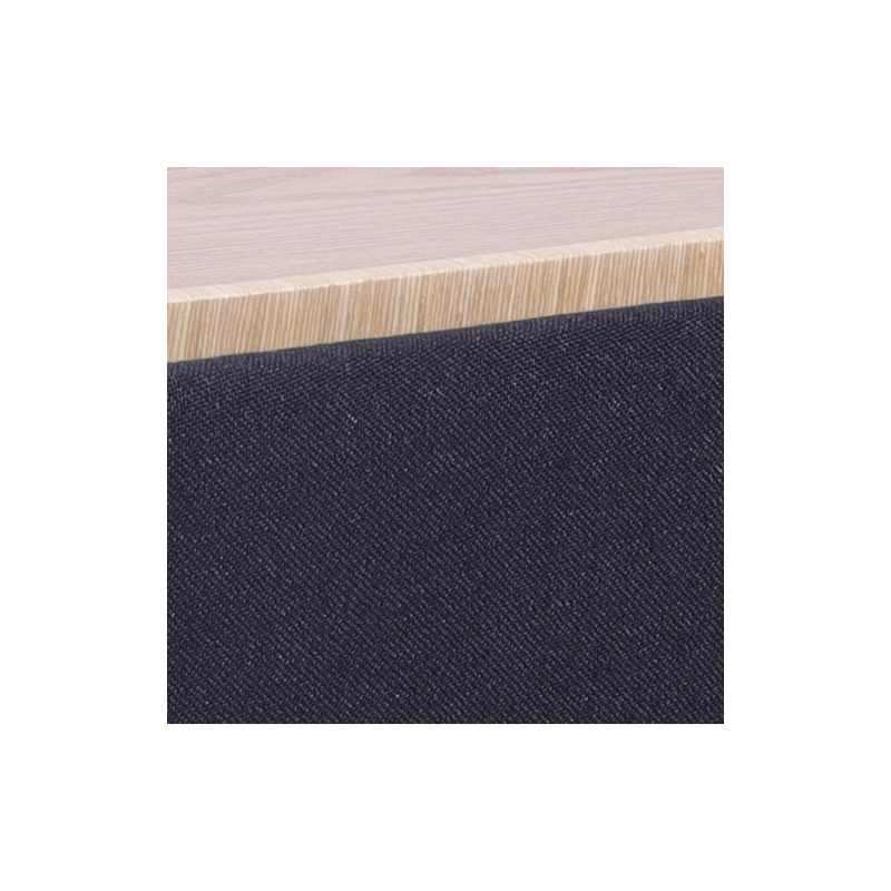 Pemberly Row Storage Ottoman with Reversible Wooden Tray Top - Black