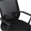 Pemberly Row Ergonomic Black Mesh Office Chair with Adjustable Height