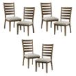 Pemberly Row Asian Hardwood Dining Room Side Chair in Cherry (Set of 6)