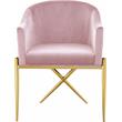 Pemberly Row Contemporary Set of 2 Pink Velvet Dining Chairs