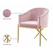 Pemberly Row Contemporary Set of 2 Pink Velvet Dining Chairs