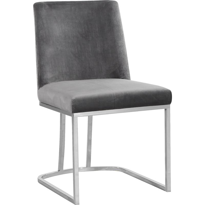 Pemberly Row Contemporary Gray Velvet Dining Chairs (Set of 4)