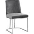 Pemberly Row Contemporary Gray Velvet Dining Chairs (Set of 4)