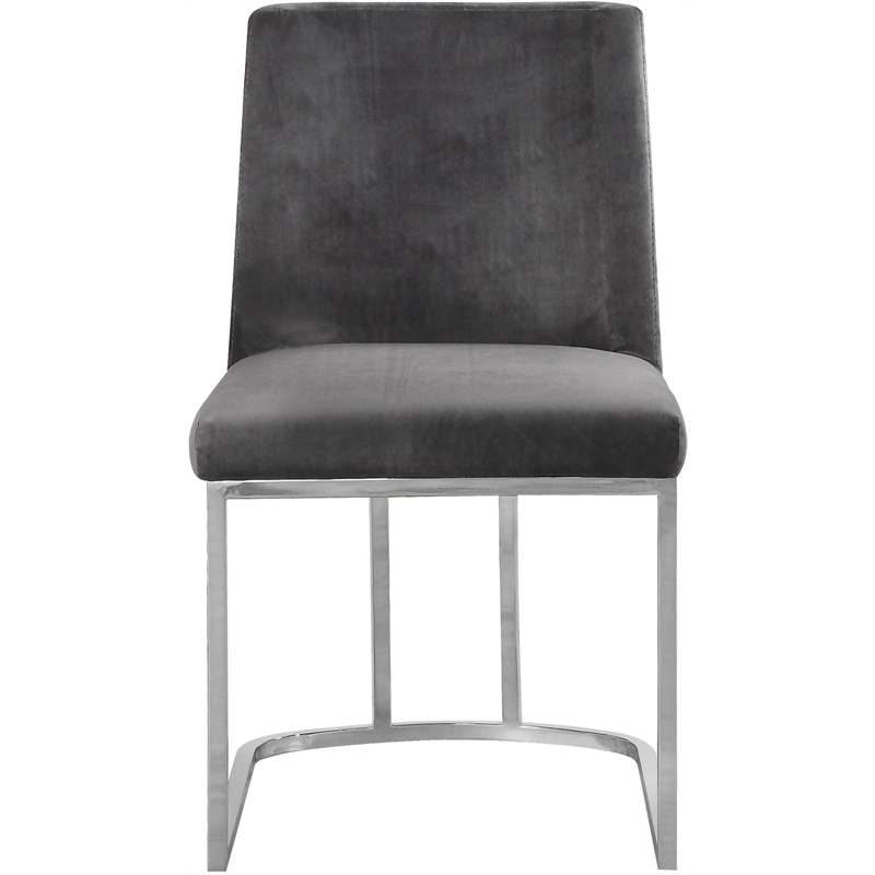 Pemberly Row Contemporary Gray Velvet Dining Chairs (Set of 4)