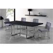 Pemberly Row Contemporary Gray Velvet Dining Chairs (Set of 4)