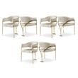 Pemberly Row Contemporary Stone Velvet Dining Chairs (Set of 6)