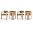 Pemberly Row Contemporary Saddle Velvet Dining Chairs (Set of 4)
