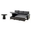 Pemberly Row Set of 2 End Table with Pedestal Base and Reversible Sleeper Sofa