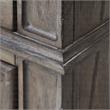 Pemberly Row Set of 3 Gray Wood Upholstered Panel Queen Bed & 2 Nightstands