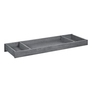Pemberly Row Modern Wood Changing Topper in Graphite Gray Finish
