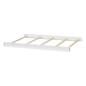 Pemberly Row Modern Wood Full Bed Conversion Kit in White Finish