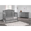 Pemberly Row Wood Toddler Guard Rail in Graphite Gray Finish