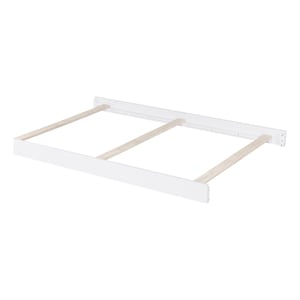 Pemberly Row Wood Full Bed Conversion Kit in Snow White Finish