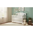 Pemberly Row Modern Wood 4 In 1 Convertible Crib in White Finish