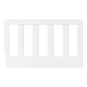 Pemberly Row Modern Wood Toddler Guard Rail in Snow White Finish