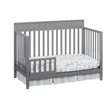 Pemberly Row Wood 4 In 1 Convertible Crib in Dove Gray Finish