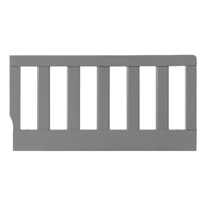 Pemberly Row Modern Wood Toddler Guard Rail in Dove Gray Finish