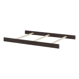 Pemberly Row Wood Full Bed Conversion Kit in Espresso Finish