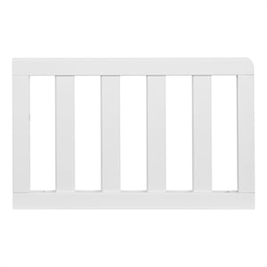 Pemberly Row Modern Wood Toddler Guard Rail in Snow White Finish