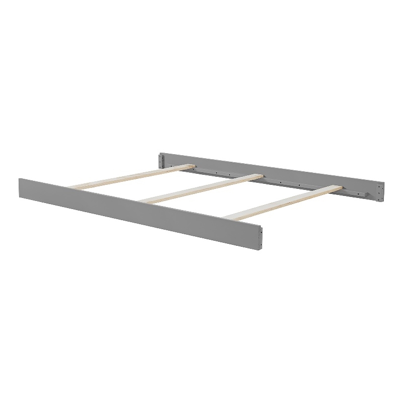 Pemberly Row Contemporary Wood Conversion Kit in Dove Gray Finish