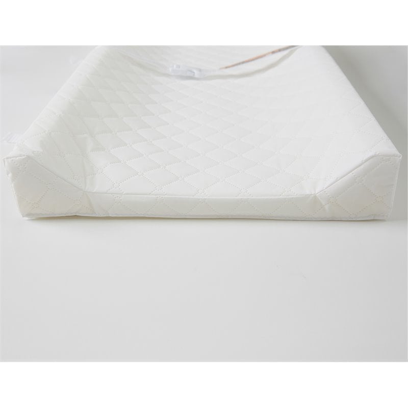 Pemberly Row Polyester Contoured Changing Pad with Cover in White