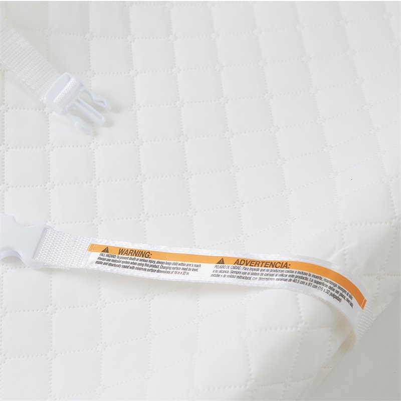 Pemberly Row Polyester Contoured Changing Pad with Cover in White