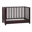 Pemberly Row Contemporary 4-in-1 Convertible Crib with Drawer Espresso