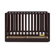 Pemberly Row Contemporary 4-in-1 Convertible Crib with Drawer Espresso