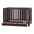 Pemberly Row Contemporary 4-in-1 Convertible Crib with Drawer Espresso