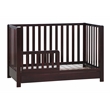 Pemberly Row Contemporary 4-in-1 Convertible Crib with Drawer Espresso
