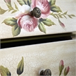 Pemberly Row 3-Drawer Antique Night Stand with Floral Art in Beige