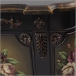 Pemberly Row French Vintage 2-Curved Door/2-Center Door Accent Chest in Brown