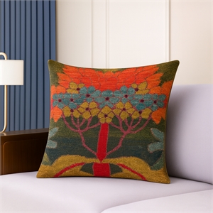 Pemberly Row Luxury Arts & Crafts Sofa 2 Cushion Covers + Inserts in Multi Color