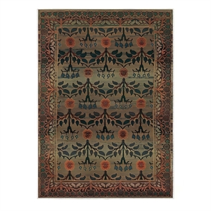 Pemberly Row Arts and Crafts Soft Washable Non Slip Area Rug (3' x 5')