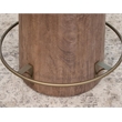 Pemberly Row Contemporary Mango Wood Bar Table Set in Brown Finish