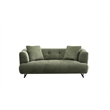 Pemberly Row Contemporary Fabric Upholstered 3-Seater Sofa in Green