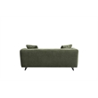 Pemberly Row Contemporary Fabric Upholstered 3-Seater Sofa in Green