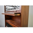 Pemberly Row Contemporary 5 Stack Barrister Bookcase in Brown Walnut